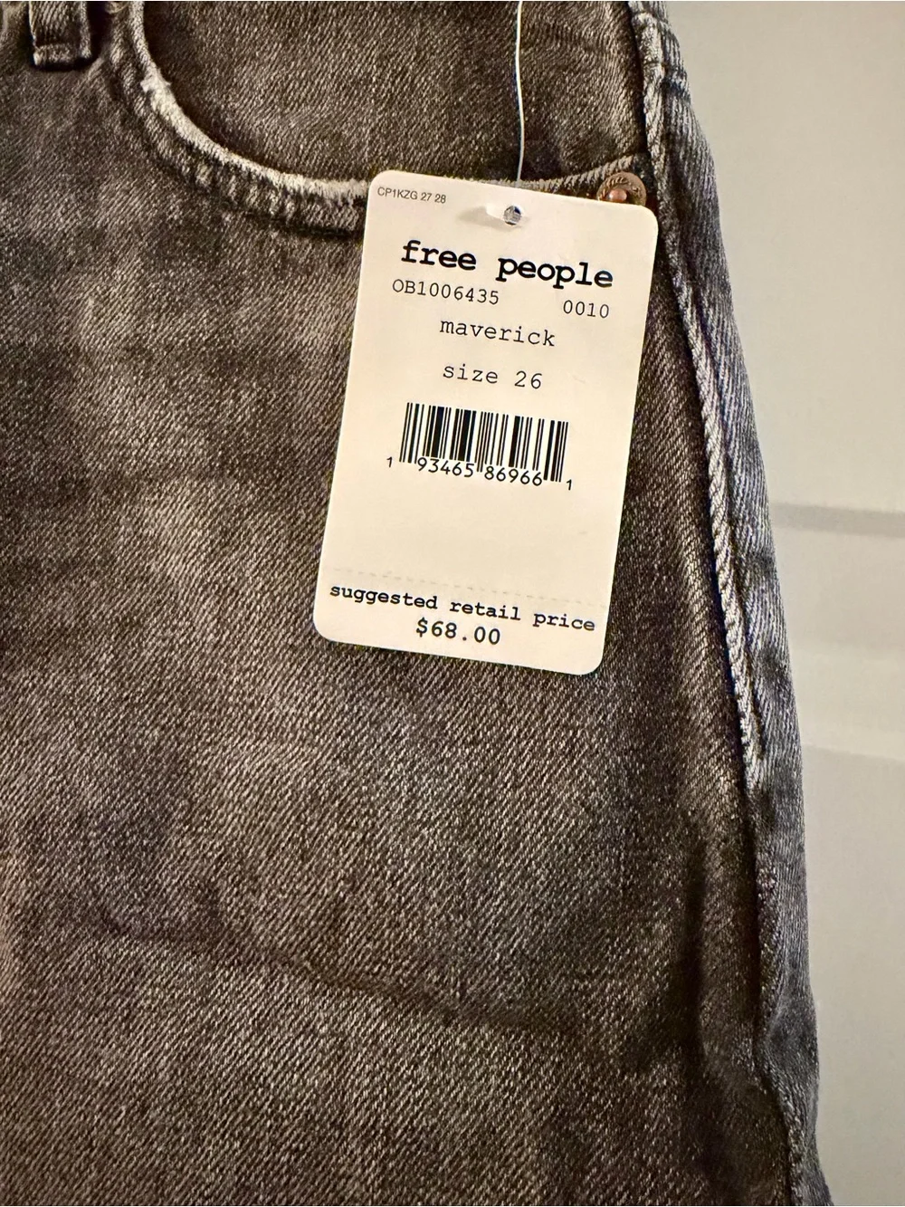 NWT-Free People We The Free Maverick Denim Mini Skirt-Size 26